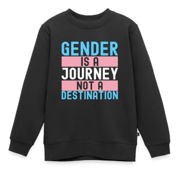 Transgender Trans LGBTQ - Kinder Premium Organic Sweatshirt - Schwarz - Vorne - AI Model Kid Female (0cm)