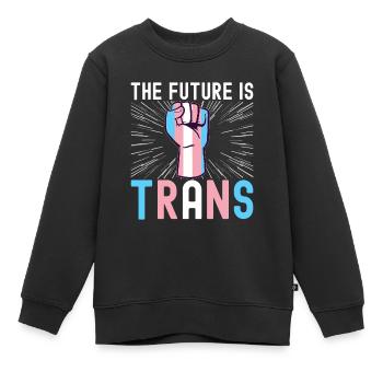 Transgender Trans LGBTQ - Kinder Premium Organic Sweatshirt - Schwarz - Vorne - AI Model Kid Female (0cm)