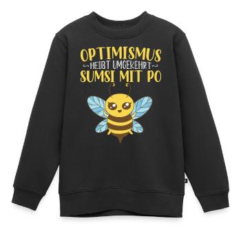 Optimismus Sumsi mit Po - Kinder Premium Organic Sweatshirt - Schwarz - Vorne - AI Model Kid Female (0cm)
