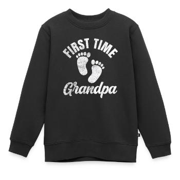 Première fois grand-père grands-parents première fois mignon - Sweat Premium enfant bio - noir - Devant - AI Model Kid Female (0cm)