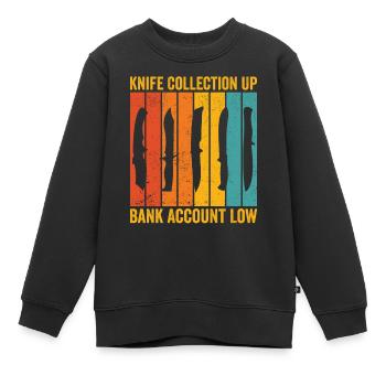 Lustiger Messersammler - Kinder Premium Organic Sweatshirt - Schwarz - Vorne - AI Model Kid Female (0cm)