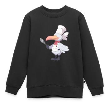 Bec-en-sabot Koch - Sweat Premium enfant bio - noir - Devant - AI Model Kid Female (0cm)