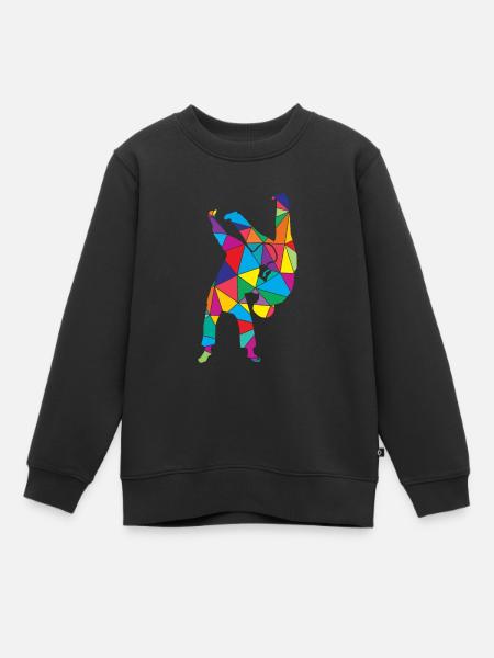 Low Poly Kampfsport Polygon Judo - Kinder Premium Organic Sweatshirt - Schwarz