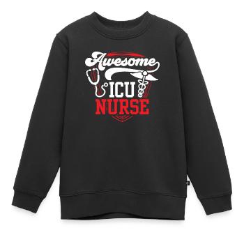 Grande infirmière en soins intensifs Soins intensifs - Sweat Premium enfant bio - noir - Devant - AI Model Kid Female (0cm)