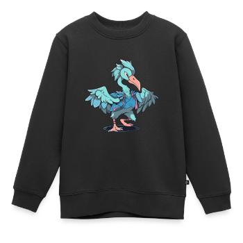 Danseur de bec-de-chaussure - Sweat Premium enfant bio - noir - Devant - AI Model Kid Female (0cm)