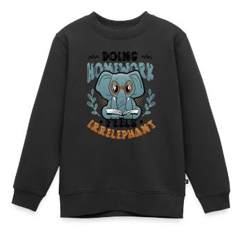 Hausaufgaben machen, fühlt sich nicht gut an - Kinder Premium Organic Sweatshirt - Schwarz - Vorne - AI Model Kid Female (0cm)