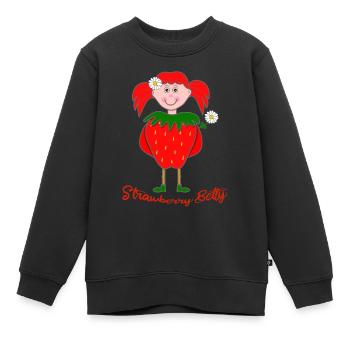 Strawberry Betty - Kinder Premium Organic Sweatshirt - Schwarz - Vorne - AI Model Kid Female (0cm)