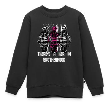 Promotion de la Fraternité des femmes pompières - Sweat Premium enfant bio - noir - Devant - AI Model Kid Female (0cm)