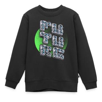 3D Zukunft-Vision, sci fi, futuristisches Metall - Kinder Premium Organic Sweatshirt - Schwarz - Vorne - AI Model Kid Female (0cm)