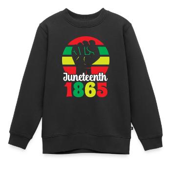 Juneteenth 1865 Afrika Black African American - Kinder Premium Organic Sweatshirt - Schwarz - Vorne - AI Model Kid Female (0cm)