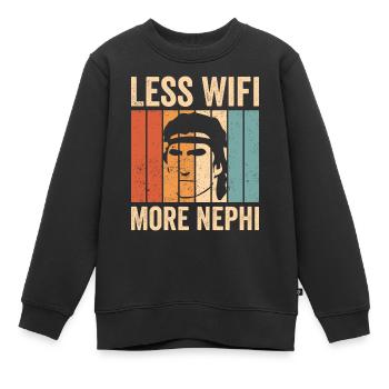 Lustiger Mormonen-Missionar LDS - Kinder Premium Organic Sweatshirt - Schwarz - Vorne - AI Model Kid Female (0cm)