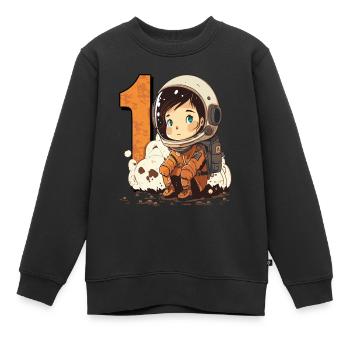 Je suis astronaute de 1 an Fête d’anniversaire des enfants de l’espace - Sweat Premium enfant bio - noir - Devant - AI Model Kid Female (0cm)