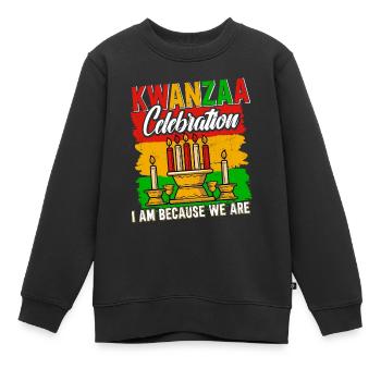 Kwanzaa Célébrer - Sweat Premium enfant bio - noir - Devant - AI Model Kid Female (0cm)