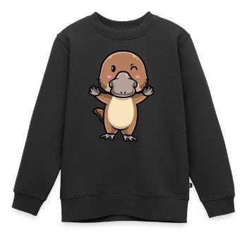Émoticône ornithorynque de Kawaii - Sweat Premium enfant bio - noir - Devant - AI Model Kid Female (0cm)