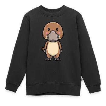 Émoticône ornithorynque de Kawaii - Sweat Premium enfant bio - noir - Devant - AI Model Kid Female (0cm)