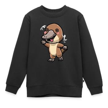Émoticône ornithorynque de Kawaii - Sweat Premium enfant bio - noir - Devant - AI Model Kid Female (0cm)