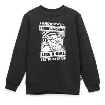 Limonade Mädchen - Kinder Premium Organic Sweatshirt - Schwarz - Vorne - AI Model Kid Female (0cm)