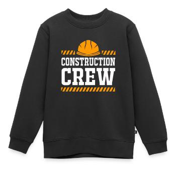 Anniversaire Equipe Construction Famillepièce de construction - Sweat Premium enfant bio - noir - Devant - AI Model Kid Female (0cm)