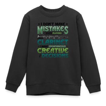 Clarinettiste, fait de la créativité spontanée - Sweat Premium enfant bio - noir - Devant - AI Model Kid Female (0cm)