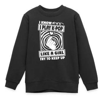 K Pop Kpop Fille Pop Coréenne - Sweat Premium enfant bio - noir - Devant - AI Model Kid Female (0cm)