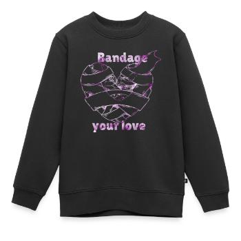 Verbinde deine Liebe - Kinder Premium Organic Sweatshirt - Schwarz - Vorne - AI Model Kid Female (0cm)