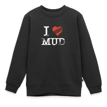 Ich liebe Schlamm - Kinder Premium Organic Sweatshirt - Schwarz - Vorne - AI Model Kid Female (0cm)