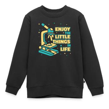 Biologie Biologe Mikroskop - Kinder Premium Organic Sweatshirt - Schwarz - Vorne - AI Model Kid Female (0cm)