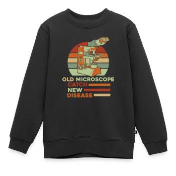 Biologie Biologe Mikroskop - Kinder Premium Organic Sweatshirt - Schwarz - Vorne - AI Model Kid Female (0cm)