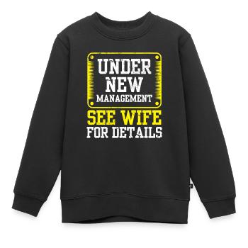 Unter Neuer Leitung Details Siehe Ehefrau Rente - Kinder Premium Organic Sweatshirt - Schwarz - Vorne - AI Model Kid Female (0cm)