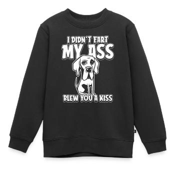 Dogue allemand - Sweat Premium enfant bio - noir - Devant - AI Model Kid Female (0cm)