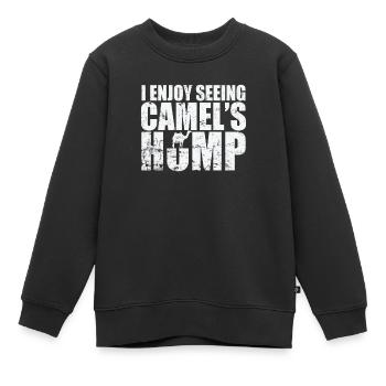 I enjoy seeing Camel's Hump Dromedar - Kinder Premium Organic Sweatshirt - Schwarz - Vorne - AI Model Kid Female (0cm)