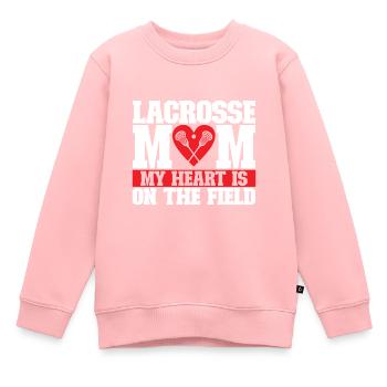 Lacrosse - Sweat Premium enfant bio - rose - Devant - AI Model Kid Female (0cm)