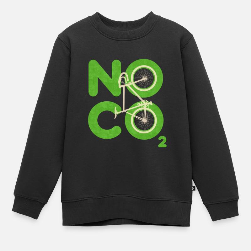 Pas de CO2 - Sweat Premium enfant bio - noir