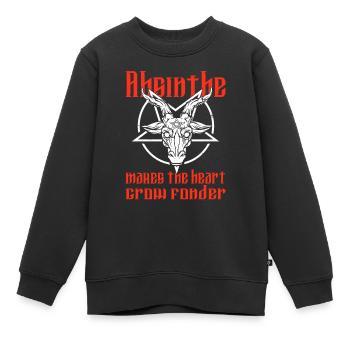 Satan Beelzebub Teufel Gothic Pentagram Mystisch - Kinder Premium Organic Sweatshirt - Schwarz - Vorne - AI Model Kid Female (0cm)