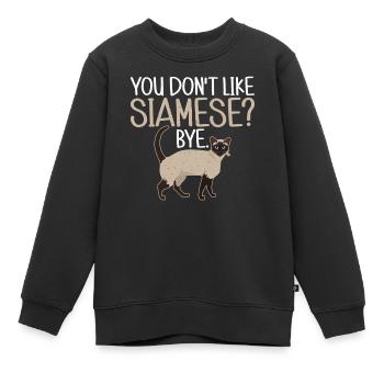 Siamesische Katze Geschenke - Kinder Premium Organic Sweatshirt - Schwarz - Vorne - AI Model Kid Female (0cm)