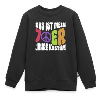 Das Ist Mein 70er Jahre Kostüm Hippie Kostüm 70er - Kinder Premium Organic Sweatshirt - Schwarz - Vorne - AI Model Kid Female (0cm)