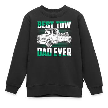 Best Tow Dad Ever Trucking Tow Truck Driver - Kinder Premium Organic Sweatshirt - Schwarz - Vorne - AI Model Kid Female (0cm)