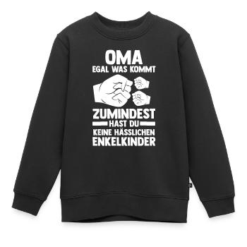 Enkelkinder Großmutter Oma - Kinder Premium Organic Sweatshirt - Schwarz - Vorne - AI Model Kid Female (0cm)