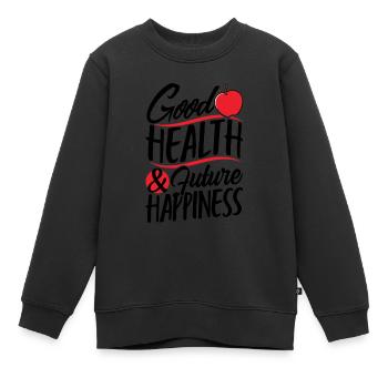 Bonne santé et bonheur futur - Sweat Premium enfant bio - noir - Devant - AI Model Kid Female (0cm)