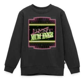 birthday present christmas present - Kids Premium Organic Sweatshirt - black - Front - AI Model Kid Female (0cm)