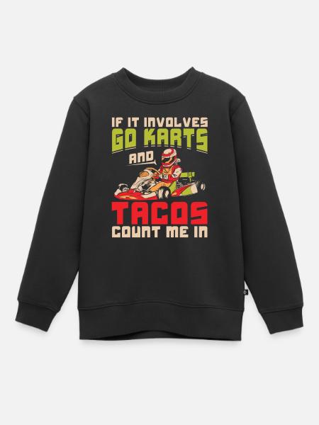 Go Karting Karting Karting Driver Taco - Sweat Premium enfant bio - noir
