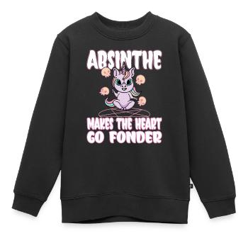 Satan Belzébuth Diable Gothique Pentagramme Mystique - Sweat Premium enfant bio - noir - Devant - AI Model Kid Female (0cm)