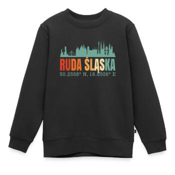 Pologne Ruda Sacsk Skyline - Sweat Premium enfant bio - noir - Devant - AI Model Kid Female (0cm)