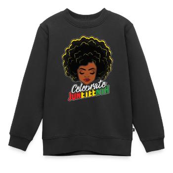 Cool Celebrate Juneteenth Black History - Sweat Premium enfant bio - noir - Devant - AI Model Kid Female (0cm)
