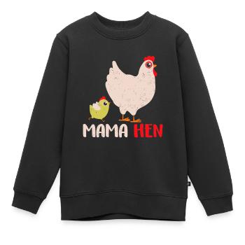 Lustiger Muttertag Mama Hen Geschenk Bauernhof Tier - Kinder Premium Organic Sweatshirt - Schwarz - Vorne - AI Model Kid Female (0cm)
