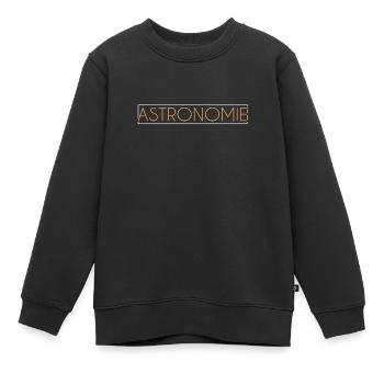 Astronomie Schriftzug - Kinder Premium Organic Sweatshirt - Schwarz - Vorne - AI Model Kid Female (0cm)