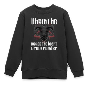 Satan Belzébuth Diable Gothique Pentagramme Mystique - Sweat Premium enfant bio - noir - Devant - AI Model Kid Female (0cm)
