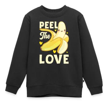 Schälen Sie die Liebe - Kinder Premium Organic Sweatshirt - Schwarz - Vorne - AI Model Kid Female (0cm)