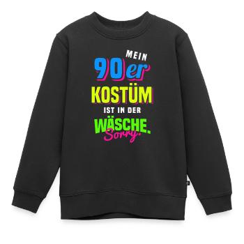 90er Jahre Mottoparty 1990er Neunziger Kostüm - Kinder Premium Organic Sweatshirt - Schwarz - Vorne - AI Model Kid Female (0cm)