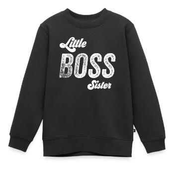 funny sister - Kids Premium Organic Sweatshirt - black - Front - AI Model Kid Female (0cm)